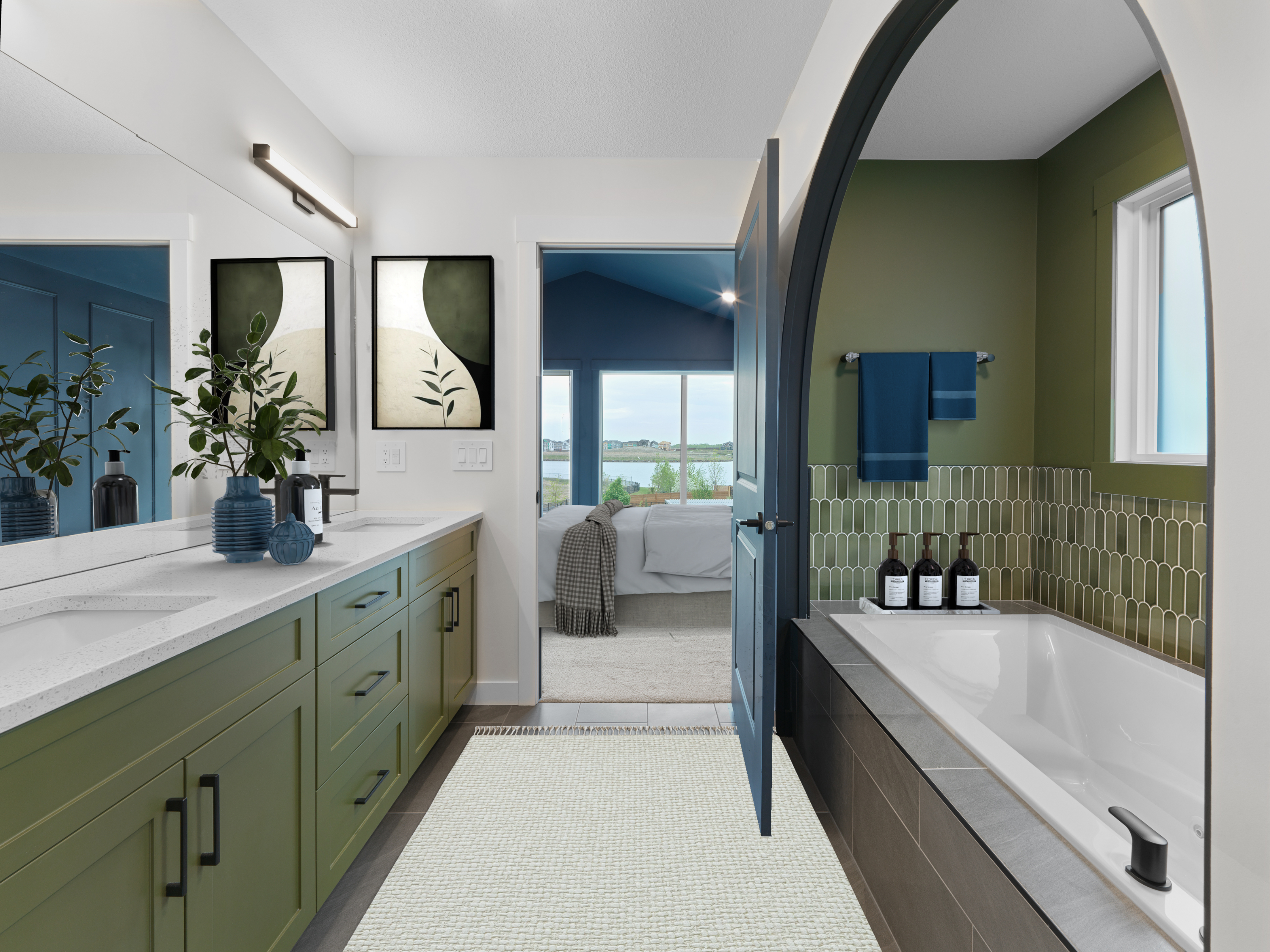 Ensuite in 289 Jensen Lakes Blvd in St. Albert with homes for sale by Holland and Associates Real Estate.